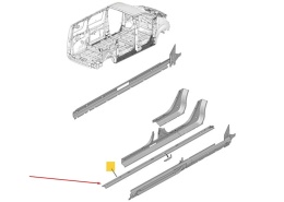 Poszycie Citroen Jumpy Expert Scudo Vivaro C Zafira Life ProAce 16r prawe wzmocnienie DOLNE progu panel NOWE ORYGINALNE