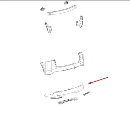 Zderzak tylny Lexus NX 1 I 17-21r. LIFT tył dokładka dolna nowy oryginalny spoiler 52169-78050