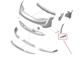 Listwa zderzaka Porsche Taycan Cross Turismo 19r.- NOWA lewa orginalna przednia dokladka hokej spoiler listewka 9j0807707