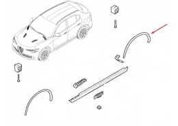 Listwa Alfa Romeo Stelvio 16r.- NOWA prawa tylna strukturalna nakładka błotnika rant nadkola 50549702