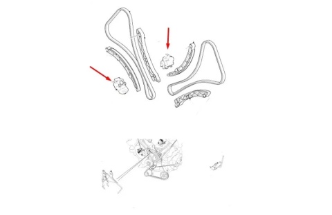 Napinacz łańcucha rozrządu Jaguar Land Rover 06r.- 3.0 V6 5.0 V8 aj813898
