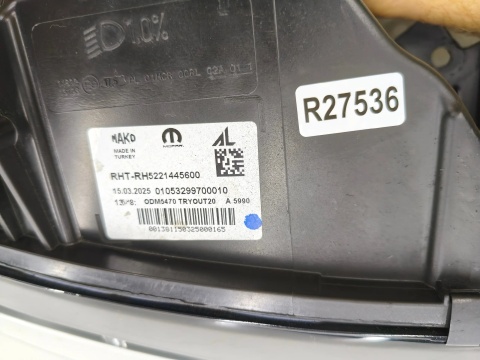 Lampa reflektor Fiat Tipo 15-26r. PRAWA przednia zwykła H7 Europa oryginalna 5221445600