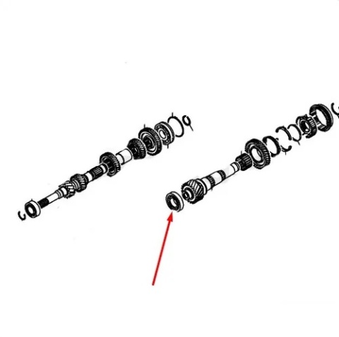 Łożysko skrzyni biegów Mitsubishi Outlander 2 II ASX 1 I Lancer 8 VIII 06-23r. Nowy kod bvm6 2524a006