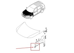 Mocowanie błotnika Kia Sorento 2 II 09-14r. NOWA lewa przednia dolna podpora błotnika wspornik 66317-2p000