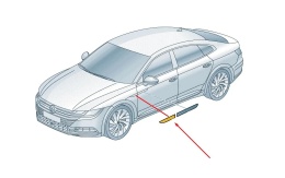 Listwa błotnika Vw Arteon 17-25r. NOWA lewa listewka na lewy przedni błotnik ORYGNALNA 3g8853689dpj