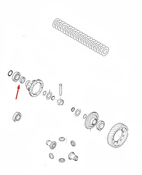 Łożysko igiełkowe mechanizmu różnicowego Hyundai Santa Fe 2 II 06-12r. Nowy 458413b050