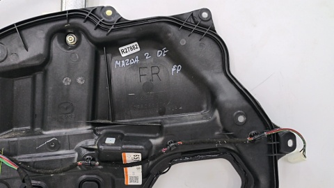 Podnośnik szyb Mazda 2 DE 07-14r. prawy przedni mechanizm silniczek podnoszenia szyby wiązka głośnik d6515897x