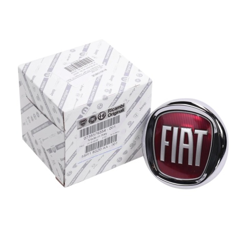 Znaczek Fiat Punto Bravo 07-18r. NOWY przycisk otwierania klapy bagażnika mikrostyk emblemat ORYGNALNY 735579354