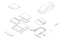 Zawias szyberdachu Hyundai Elantra GT 3 III Santa Fe 4 IV Sonata Tucson 3 IIi 15-23r. lewy nowy zawias 816983s010