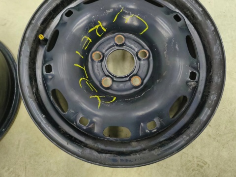 Felgi stalowe VW Polo IV 9n Fox Fabia I Ibiza III Toledo 02r.- 14 cali 5jx14 ET43 5x100 CH57,1 KOMPLET 6q0601027a