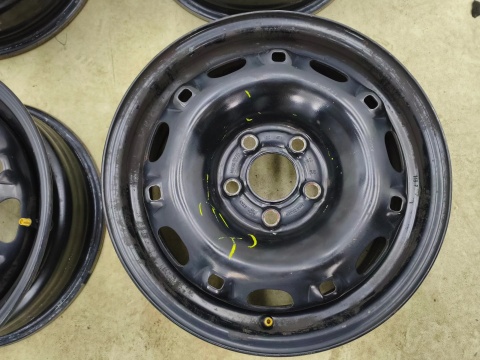 Felgi stalowe VW Polo IV 9n Fox Fabia I Ibiza III Toledo 02r.- 14 cali 5jx14 ET43 5x100 CH57,1 KOMPLET 6q0601027a