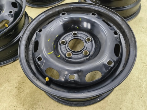 Felgi stalowe VW Polo IV 9n Fox Fabia I Ibiza III Toledo 02r.- 14 cali 5jx14 ET43 5x100 CH57,1 KOMPLET 6q0601027a