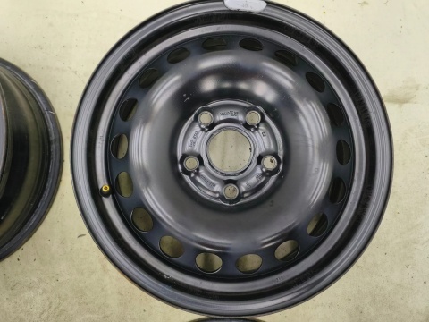Felgi stalowe VW Golf Touran Caddy Octavia Leon 6jx15 5x112 ET47 CH 57,1 15 cali ORYGINALNE KOMPLET 1k0601027c