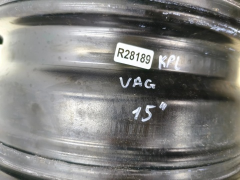 Felgi stalowe VW Golf Touran Caddy Octavia Leon 6jx15 5x112 ET47 CH 57,1 15 cali ORYGINALNE KOMPLET 1k0601027c