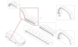 Listwa Hyundai Tucson 4 IV 20r.- NOWA prawa tylna dolna nakładka na drzwi rant oryginalna strukturalna prawy tył 87732-n7000