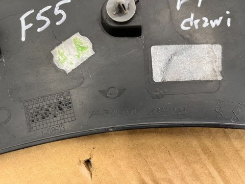 Listwa Mini cooper one f55 5d nakładka prawych tylnych drzwi plastik 16189910gb