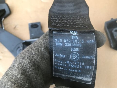 Pas bezpieczeństwa VW PASSAT B5 SKODA SUPERB I TYLNY PRAWY LEWY SEDAN KOMBI Pas bezpieczeństwa VW PASSAT B5 SKODA SUPERB I TYLNY PRAWY LEWY SEDAN KOMBI