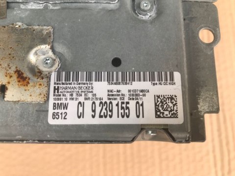 Radio BMW 5 F10 F11 CIC wyświetlacz panel ekran GPS nawigacja komplet 923915501 9243897 Radio BMW 5 F10 F11 CIC wyświetlacz panel ekran GPS nawigacja komplet 923915501 9243897