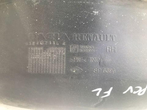 Nadkole Dacia Renault Logan I 1 + MCV kombi prawe przednie 04-12r. 638402115r Nadkole Dacia Renault Logan I 1 + MCV kombi prawe przednie 04-12r. 638402115r