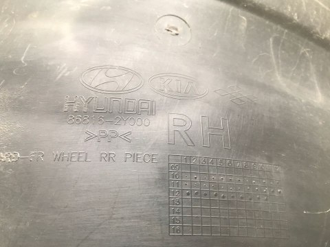 Nadkole Hyundai IX35 I prawe przednie 2009-2015r. 868162Y000 Nadkole Hyundai IX35 I prawe przednie 2009-2015r. 868162Y000