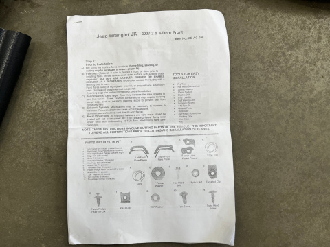 Listwa Jeep Wrangler III JK 2 i 4-drzwi POSZERZENIA NADKOLI BUSHWACKER 11,75" błotnika nakładka NOWE komplet Listwa Jeep Wrangler III JK 2 i 4-drzwi POSZERZENIA NADKOLI BUSHWACKER 11,75" błotnika nakładka NOWE komplet